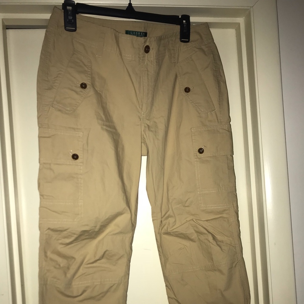 Tan LRL Capri pants.